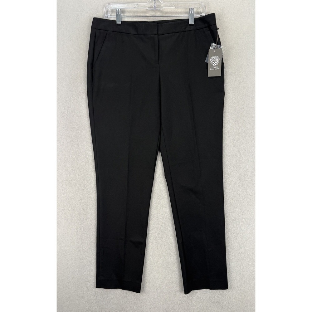 Vince Camuto Women's Sz 8 Black Pull On Mid Rise Business Office Dress Pants NWT